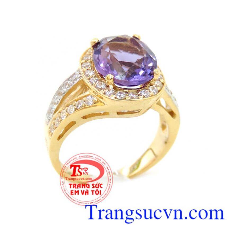 Nhẫn nữ thạch anh tím tình yêu, Nhẫn Nữ Thạch Anh Tím, nhẫn nữ vàng sang trọng Nhẫn nữ thạch anh tím tình yêu, Nhẫn Nữ Thạch Anh Tím, nhẫn nữ vàng sang trọng