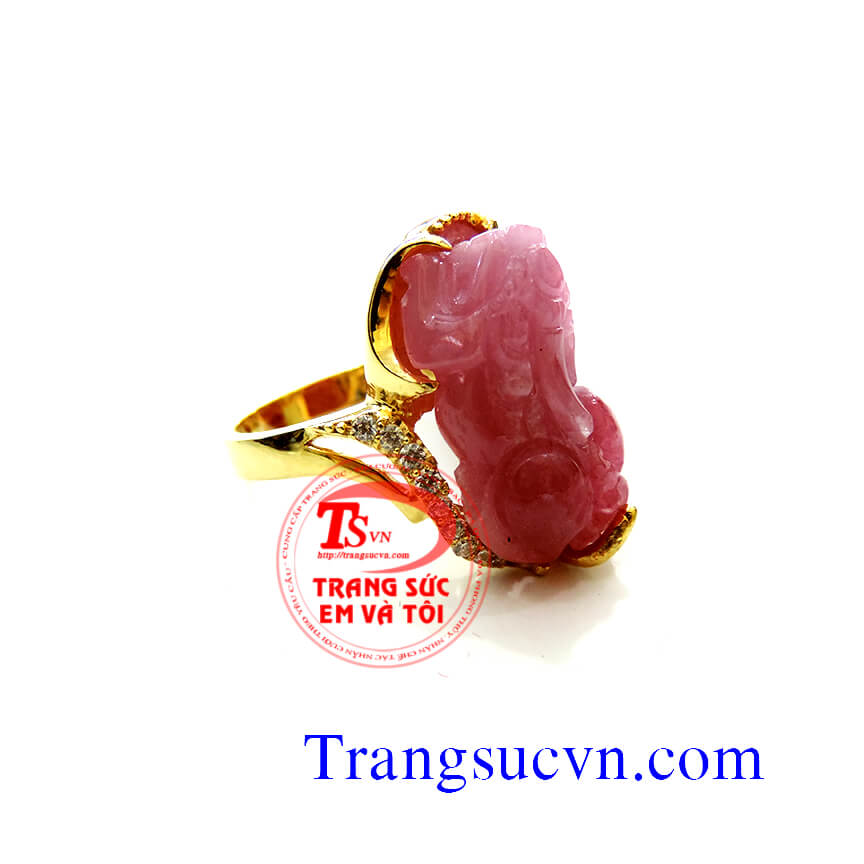 Nhẫn nữ tỳ hưu ruby, nhẫn nữ tỳ hưu ruby, nhẫn nữ đẹp,nhẫn nữ tỳ hưu đep