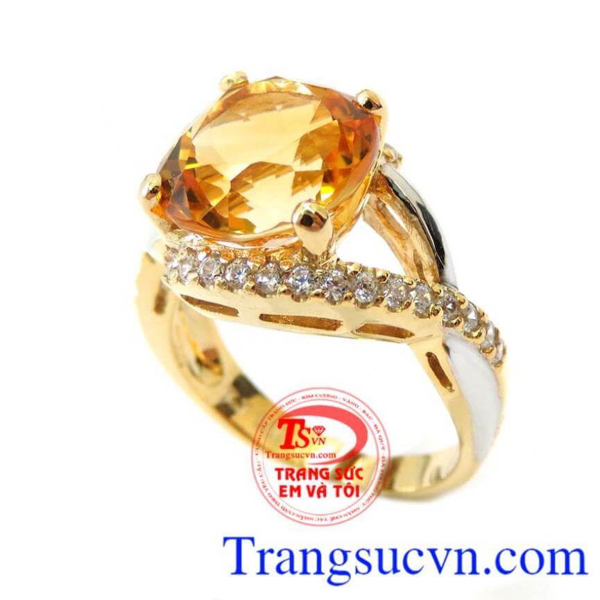 Nhẫn Nữ Vàng Mệnh Kim 14k, Nhẫn Nữ Citrine, nhẫn nữ đính đá cao cấp Nhẫn Nữ Vàng Mệnh Kim 14k, Nhẫn Nữ Citrine, nhẫn nữ đính đá cao cấp