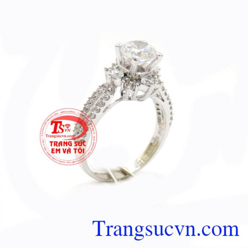 Nhẫn nữ vàng trắng xinh xắn, Nhẫn Nữ Vàng Trắng, Nhẫn nữ vàng thời trang Nhẫn nữ vàng trắng xinh xắn, Nhẫn Nữ Vàng Trắng, Nhẫn nữ vàng thời trang