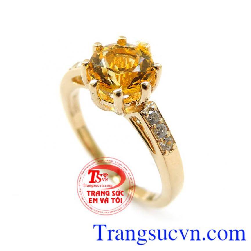 Nhẫn vàng Citrine, Nhẫn Nữ Citrine, nhẫn nữ vàng thời trang Nhẫn vàng Citrine, Nhẫn Nữ Citrine, nhẫn nữ vàng thời trang