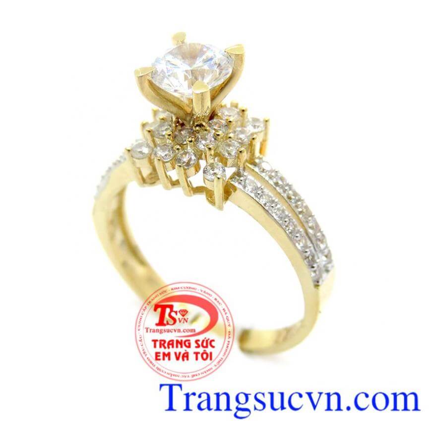 Nhẫn Vàng Gắn Đá Đẹp, Nhẫn Nữ Vàng, nhẫn nữ xinh xắn thời trang