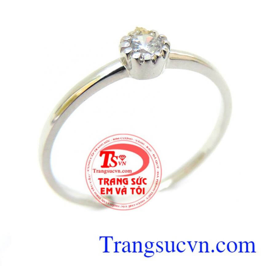 Nhẫn vàng trắng nữ mặt trời, Nhẫn nữ vàng trắng, nhẫn nữ thời trang xinh xắn Nhẫn vàng trắng nữ mặt trời, Nhẫn nữ vàng trắng, nhẫn nữ thời trang xinh xắn
