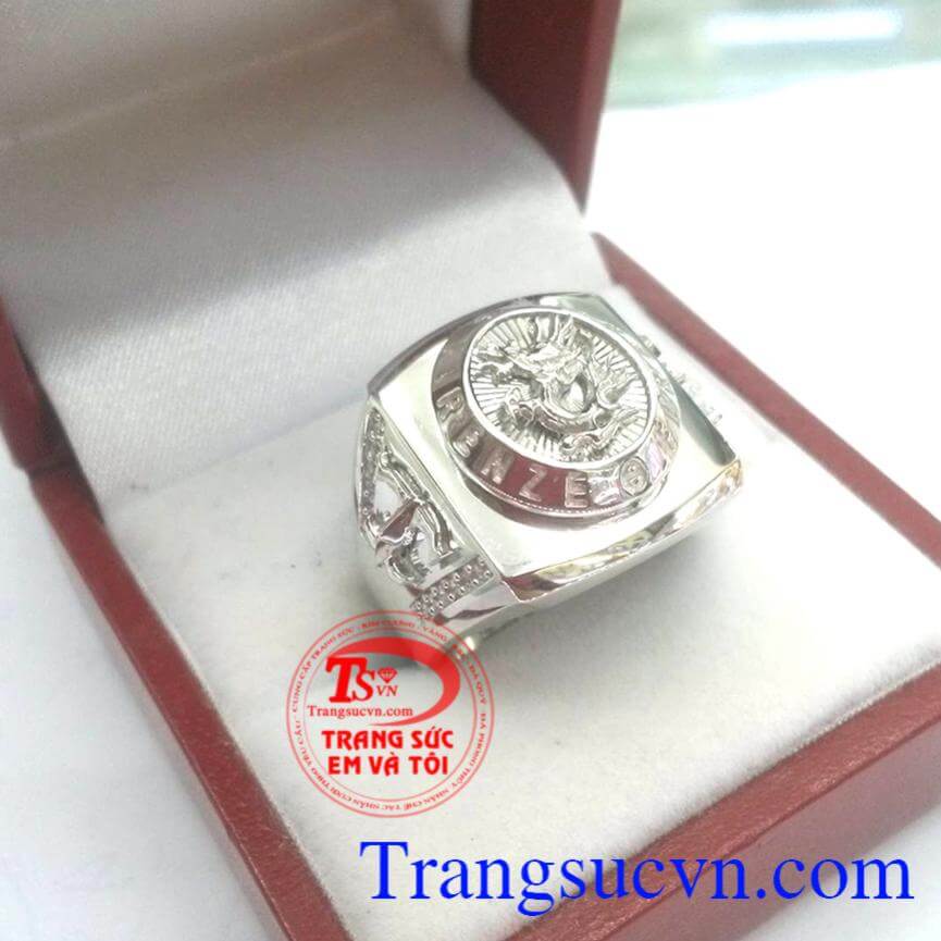 Nhẫn rồng vàng trắng may mắn Nhẫn rồng vàng trắng may mắn