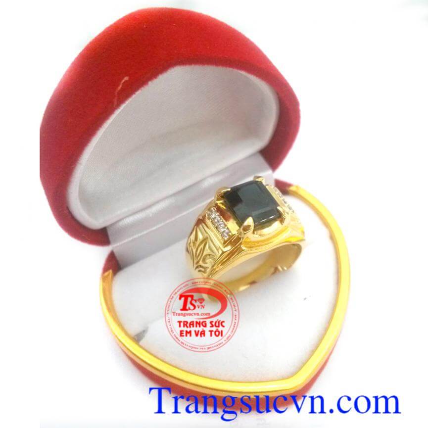 Nhẫn sapphire vàng đẹp, Nhẫn nam Sapphire, nhẫn nam sang trọng Nhẫn sapphire vàng đẹp, Nhẫn nam Sapphire, nhẫn nam sang trọng