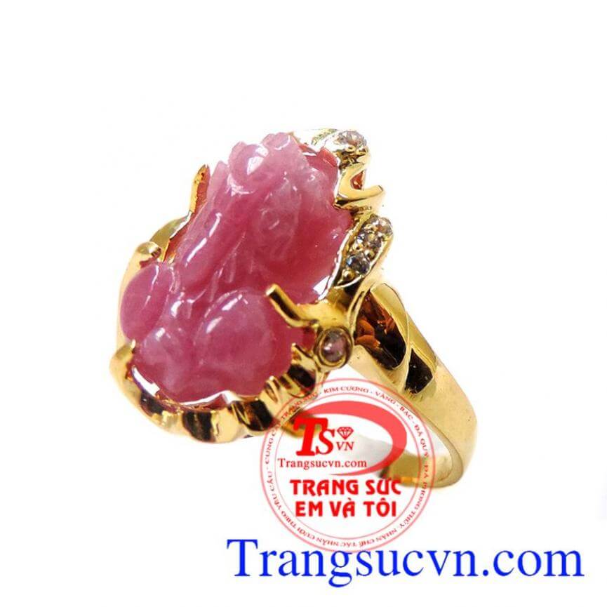 Nhẫn tỳ hưu ruby đẹp, Nhẫn Nữ Tỳ Hưu, nhẫn nữ thời trang may mắn Nhẫn tỳ hưu ruby đẹp, Nhẫn Nữ Tỳ Hưu, nhẫn nữ thời trang may mắn