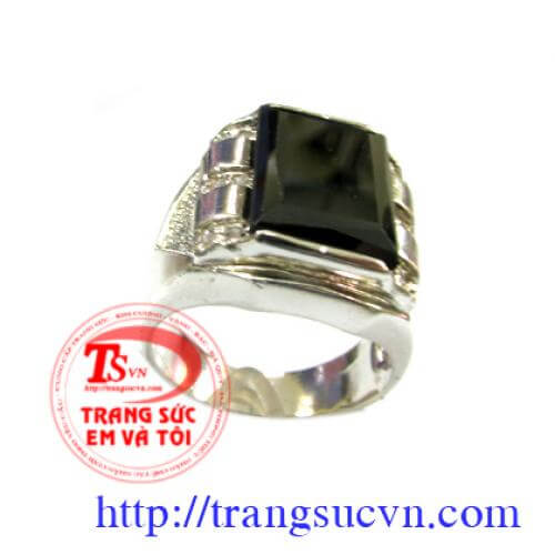 Nhẫn bạc đá đen nhan_bac_da_den , Nhẫn bạc đá đen