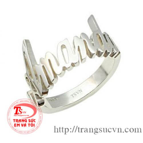 nhẫn chữ nhan_chu , nhẫn chữ