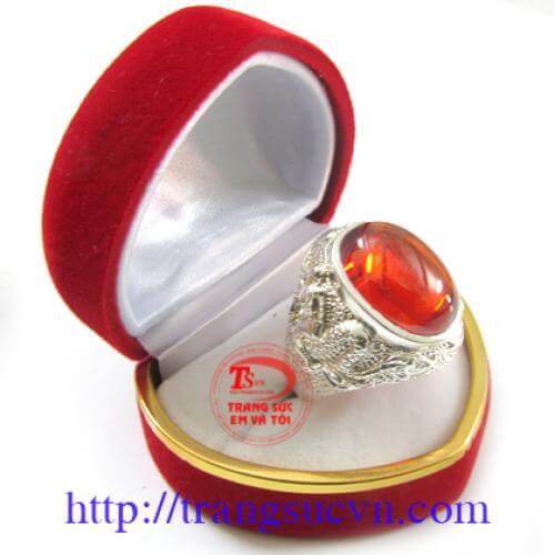 Nhẫn nam chạm rồng đá đỏ nhan_nam_cham_rong_da_do , Nhẫn nam chạm rồng đá đỏ