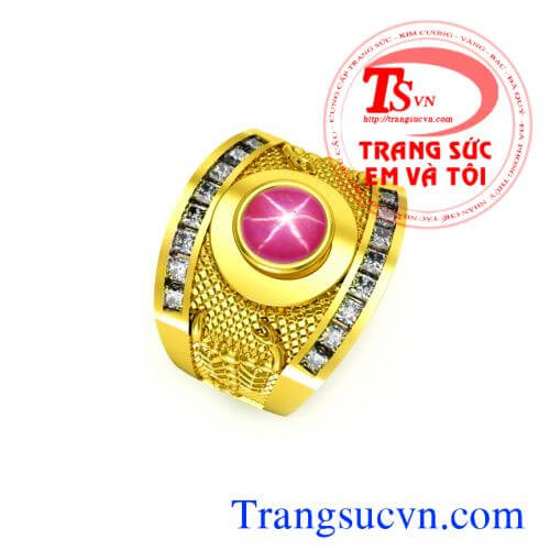 Nhẫn nam ruby sao, nhẫn ruby sao