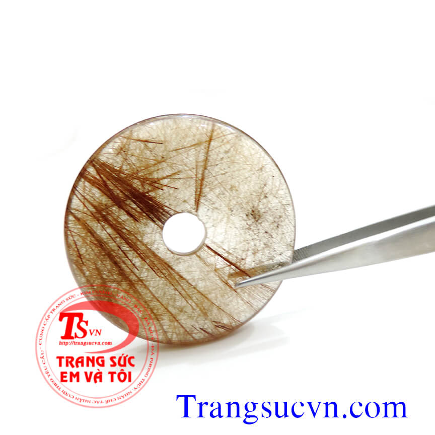  Đồng xu thạch anh tóc, thạch anh tóc vàng, thạch anh tóc đẹp, thạch anh tóc tự nhiên