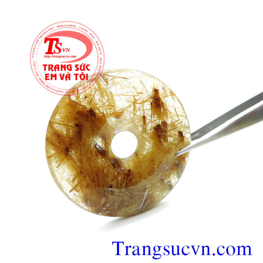  Đồng xu thạch anh tóc, thạch anh tóc vàng, thạch anh tóc đẹp, thạch anh tóc tự nhiên