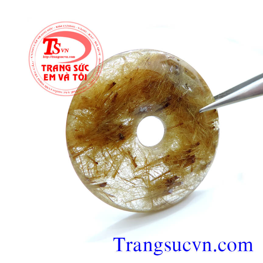  Đồng xu thạch anh tóc, thạch anh tóc vàng, thạch anh tóc đẹp, thạch anh tóc tự nhiên