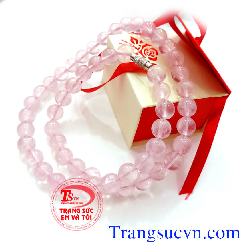 Vòng tay thạch anh hồng thiên nhiên